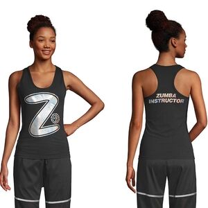 Zumba Fitness Black and Silver Instructor Tank Top
